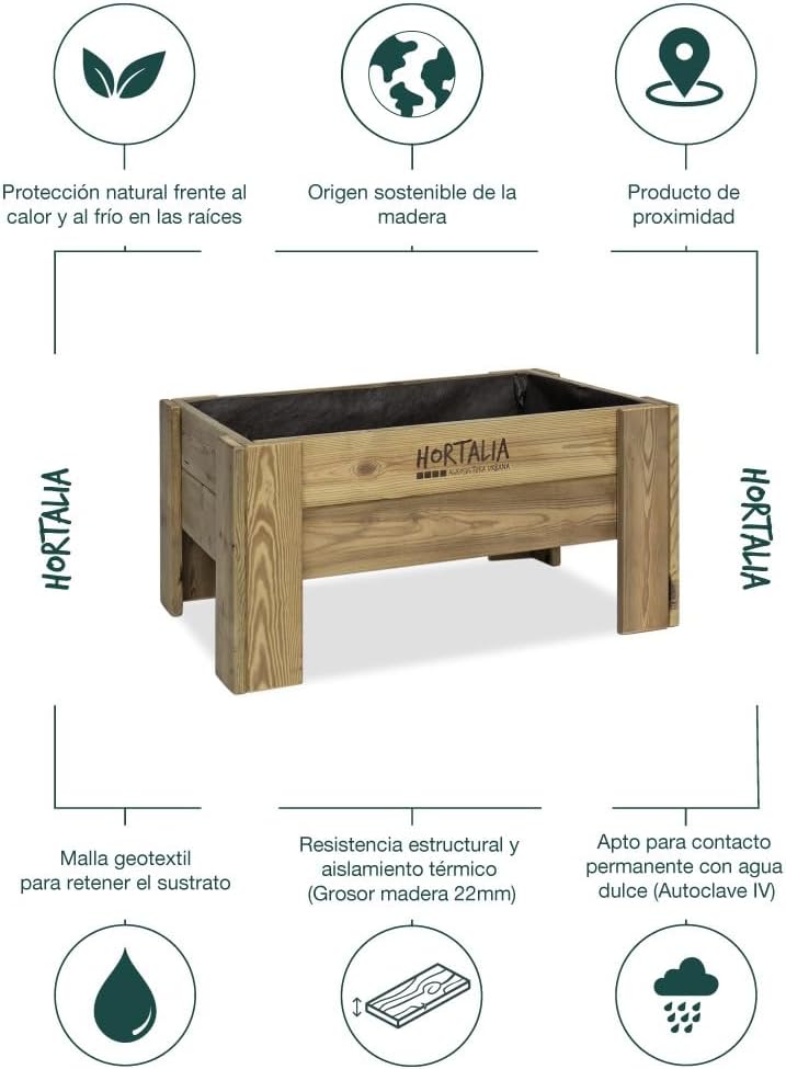 Mesas de cultivo Gardenbrico Hortalia M40 altura 40cm (80x60x40) 4