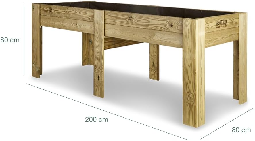 Mesa de cultivo Gardenbrico Hortalia XXL80 altura 80cm (200x80x80) 3