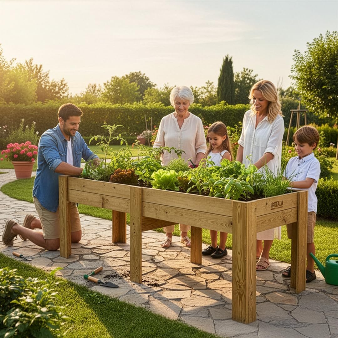 Mesa de cultivo Gardenbrico Hortalia XXL80 altura 80cm (200x80x80) 2