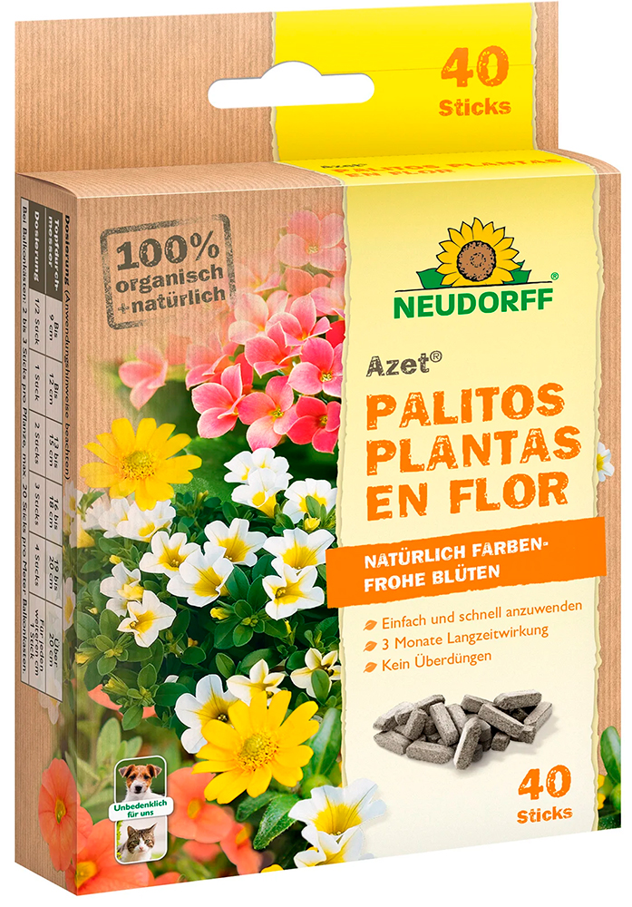 Palitos bio fertilizantes para plantas en flor (40 unid.)