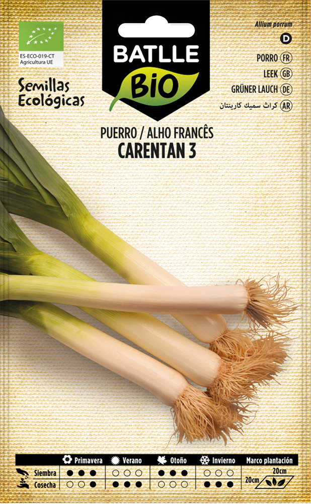 Semillas ecológicas de puerro carentan 3