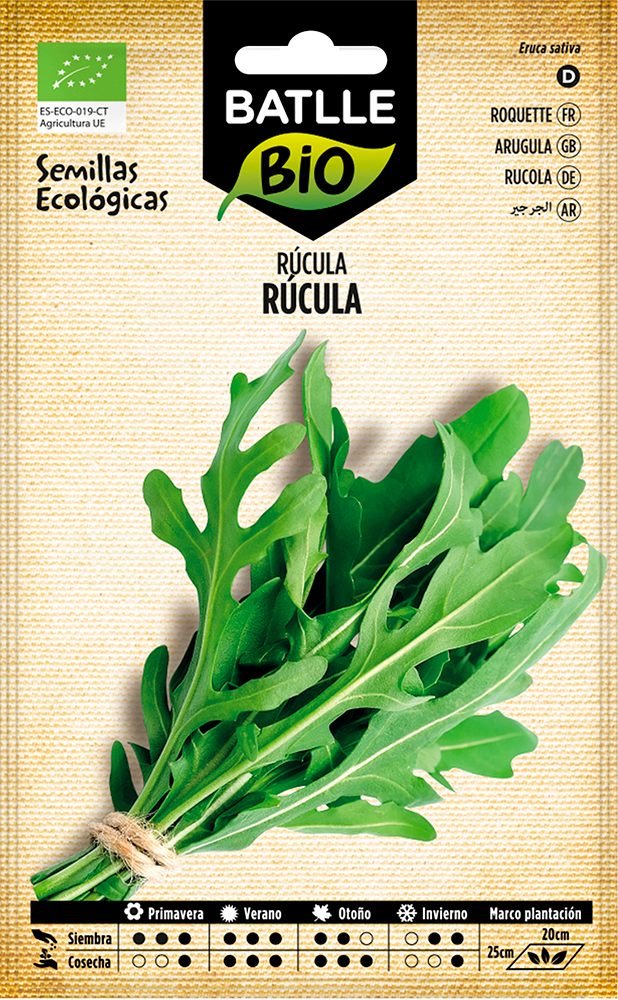 Semillas ecológicas de rúcula