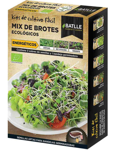Semillas ecológicas de brotes Mix Energético + germinadora
