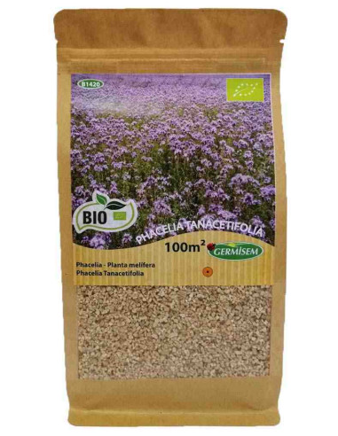 Semillas ecológicas de facelia (Phacelia tanacetifolia) 100m2+vermiculita 1