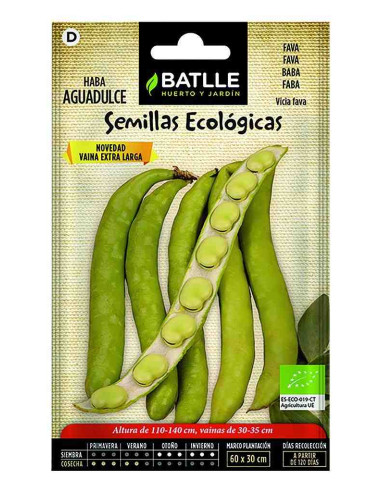Semillas ecológicas de haba aguadulce 500g