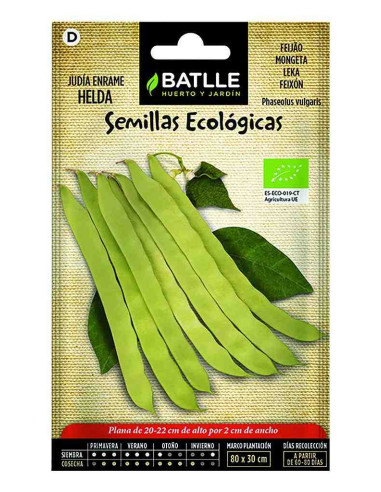 Semillas ecológicas de judía de enrame Helda 500g