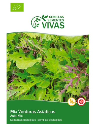 Semillas ecológicas de mix de verduras asiáticas