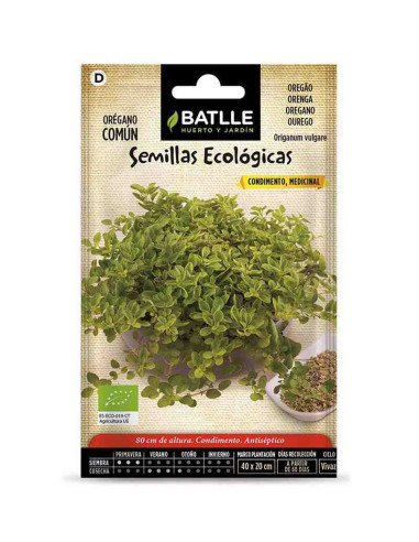 Semillas ecológicas de orégano
