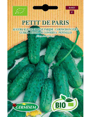 Semillas ecológicas de pepinillo Petit de Paris para conserva 1