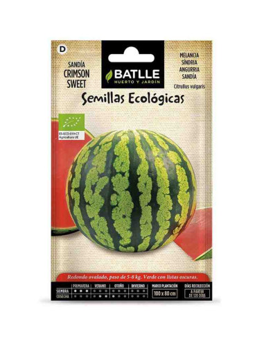 Semillas ecológicas de sandía crimson sweet 100g