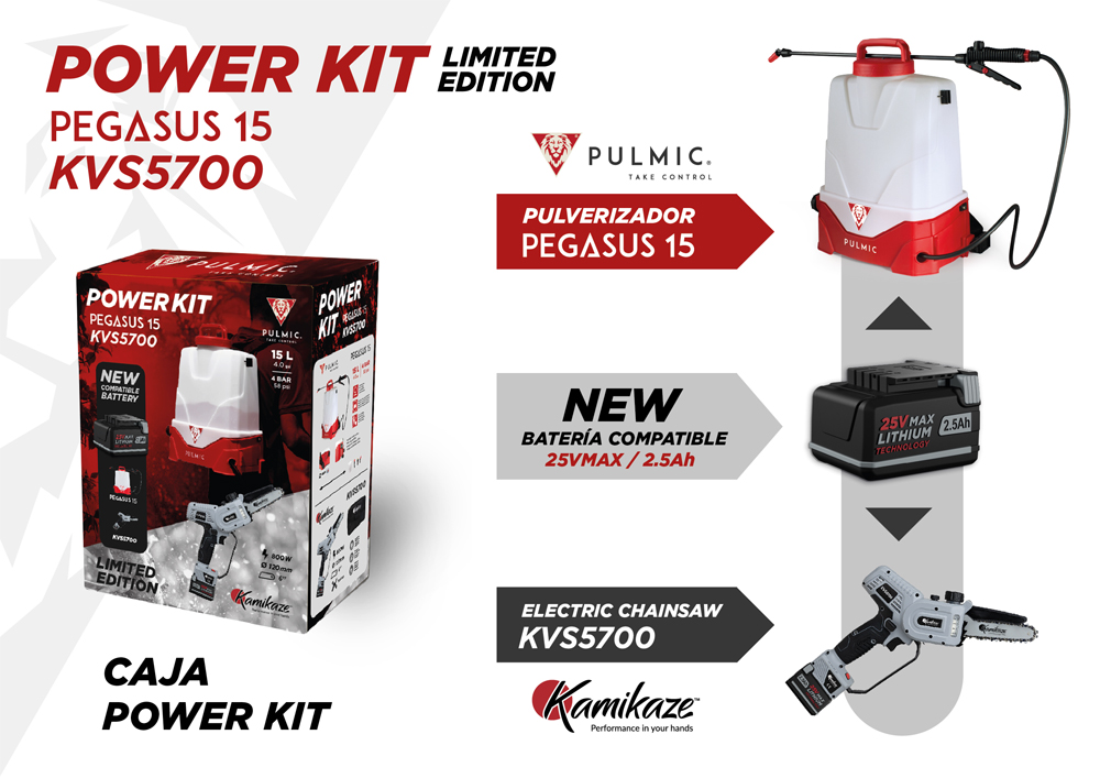 POWER KIT SIERRA KVS5700 + PULVERIZADOR PEGASUS 15 2