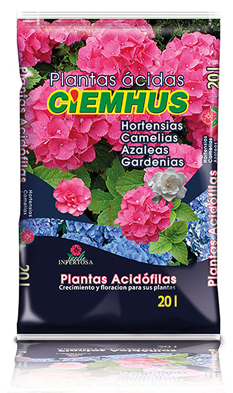 Sustrato para plantas ácidas - Hortensias, gardenias, azaleas, arándanos 20L