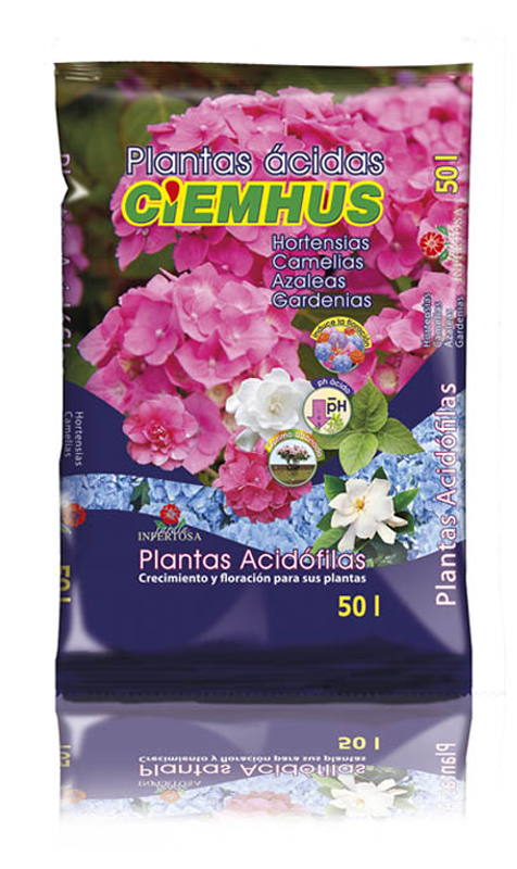Sustrato para plantas ácidas - Hortensias, gardenias, azaleas, arándanos 20L