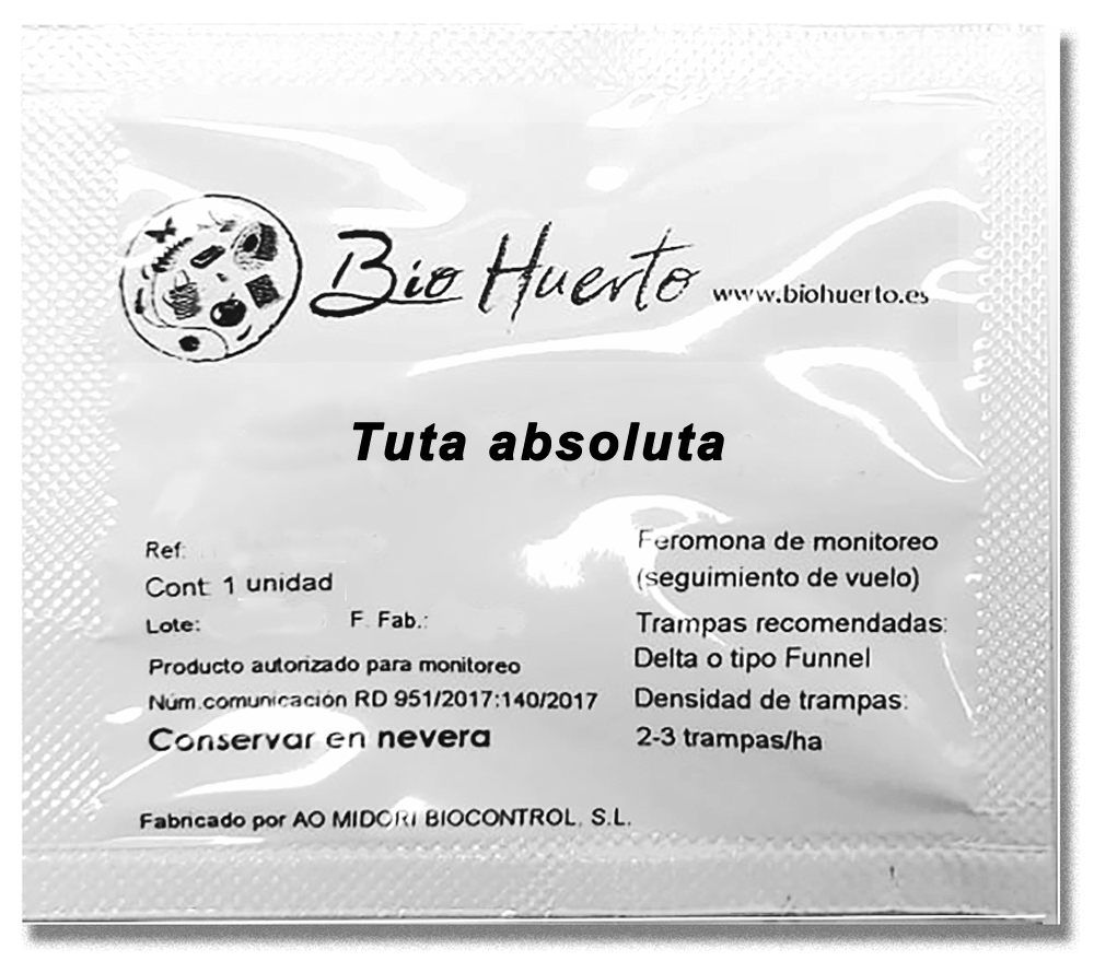 Feromona sexual para monitoreo de Tuta absoluta (Polilla del tomate)