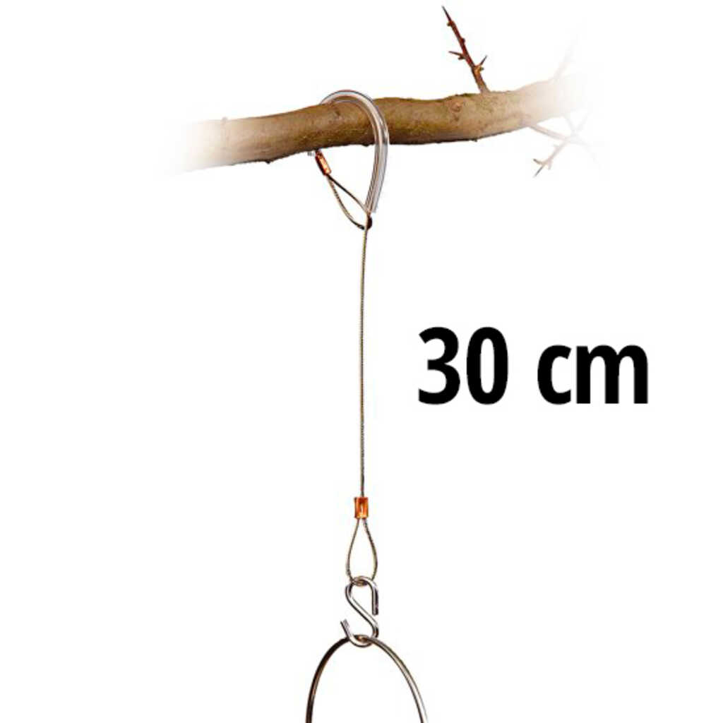 HR-1 Cable con gancho para colgar comederos o cajas nido en ramas, de 30cm