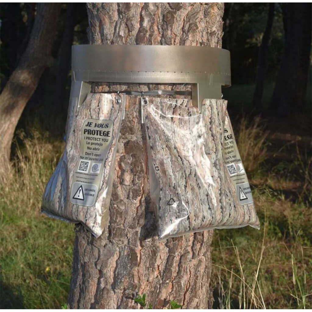 ECOPIEGE 140cm Collar para el control de la oruga de la procesionaria con doble bajante