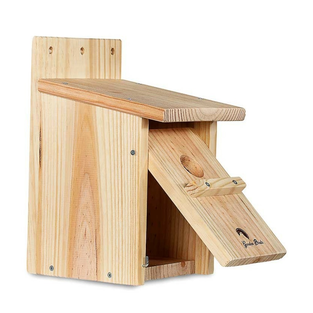 Caja nido de madera para pájaros pareada 32mm_1