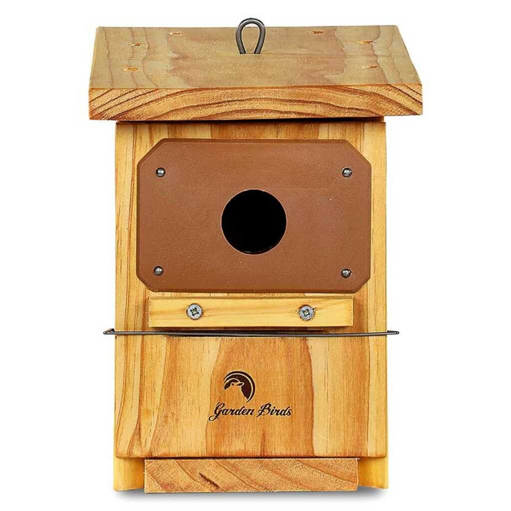 Caja nido de madera para páridos tratada y con protección antipícidos_1