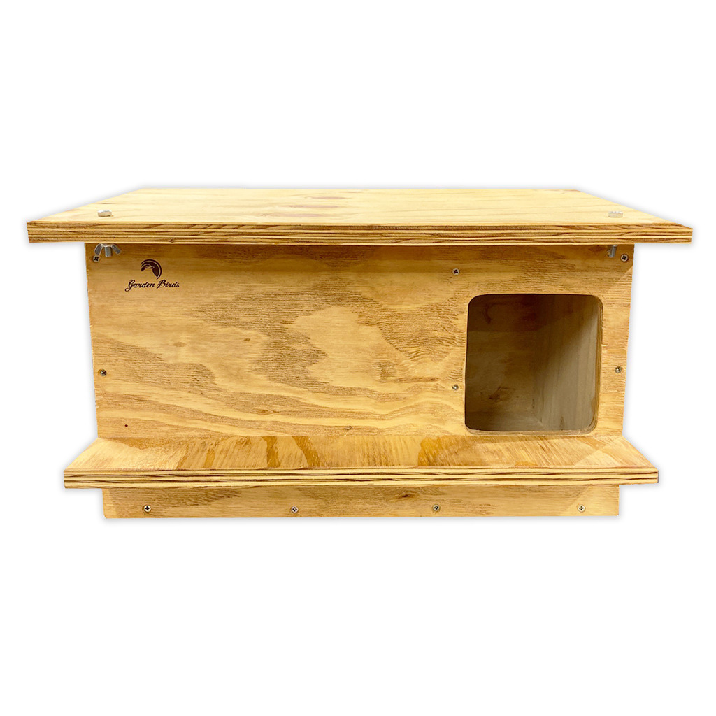 Caja nido para lechuza en madera tratada