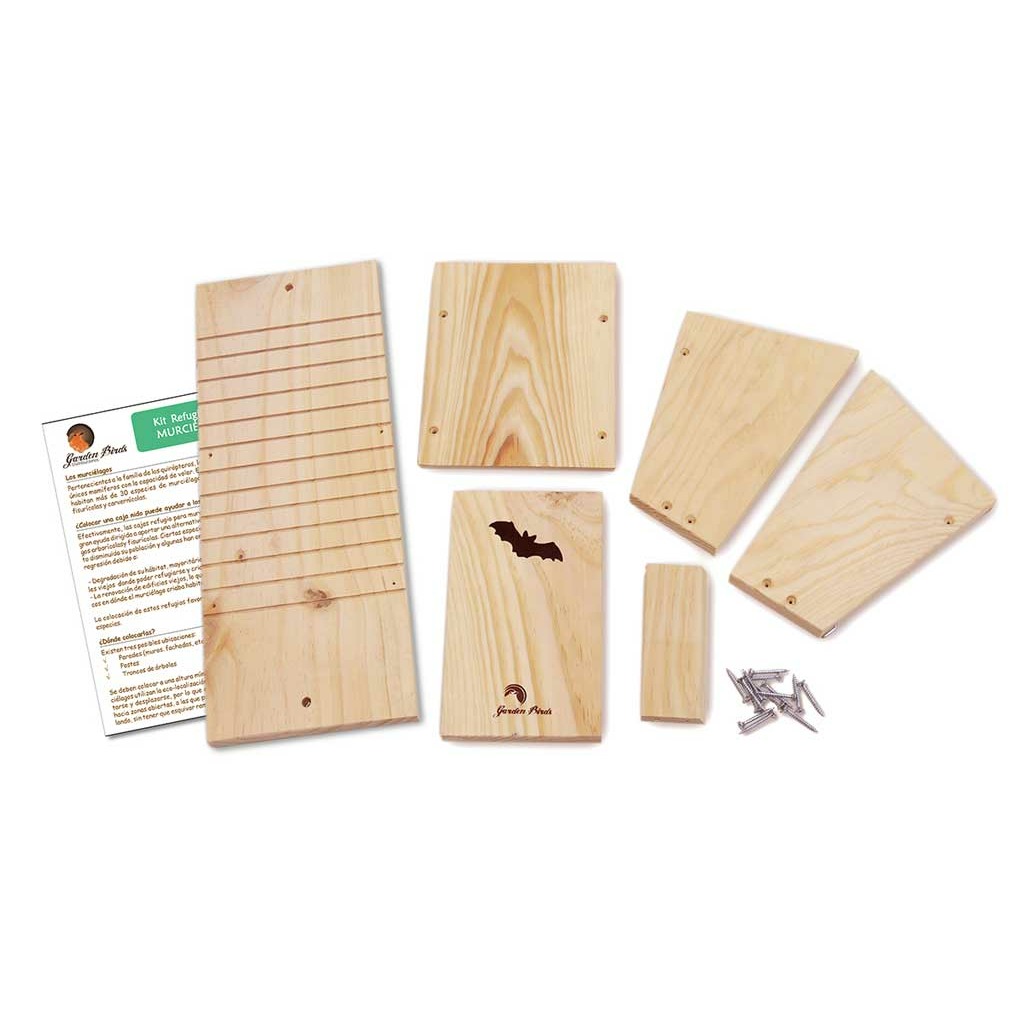 Caja nido para murciélagos. Kit de construcción educativo