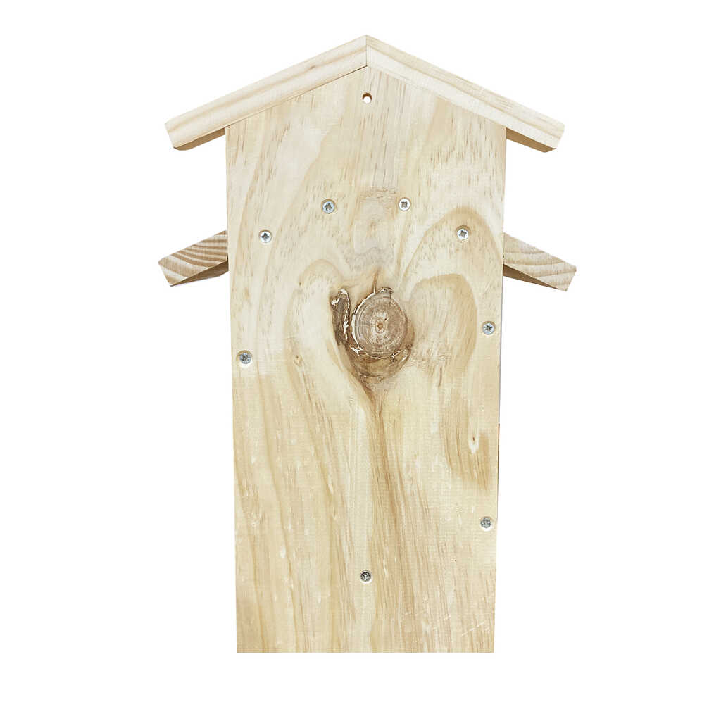 Caja nido de madera para páridos tratada y con protección antipícidos 3