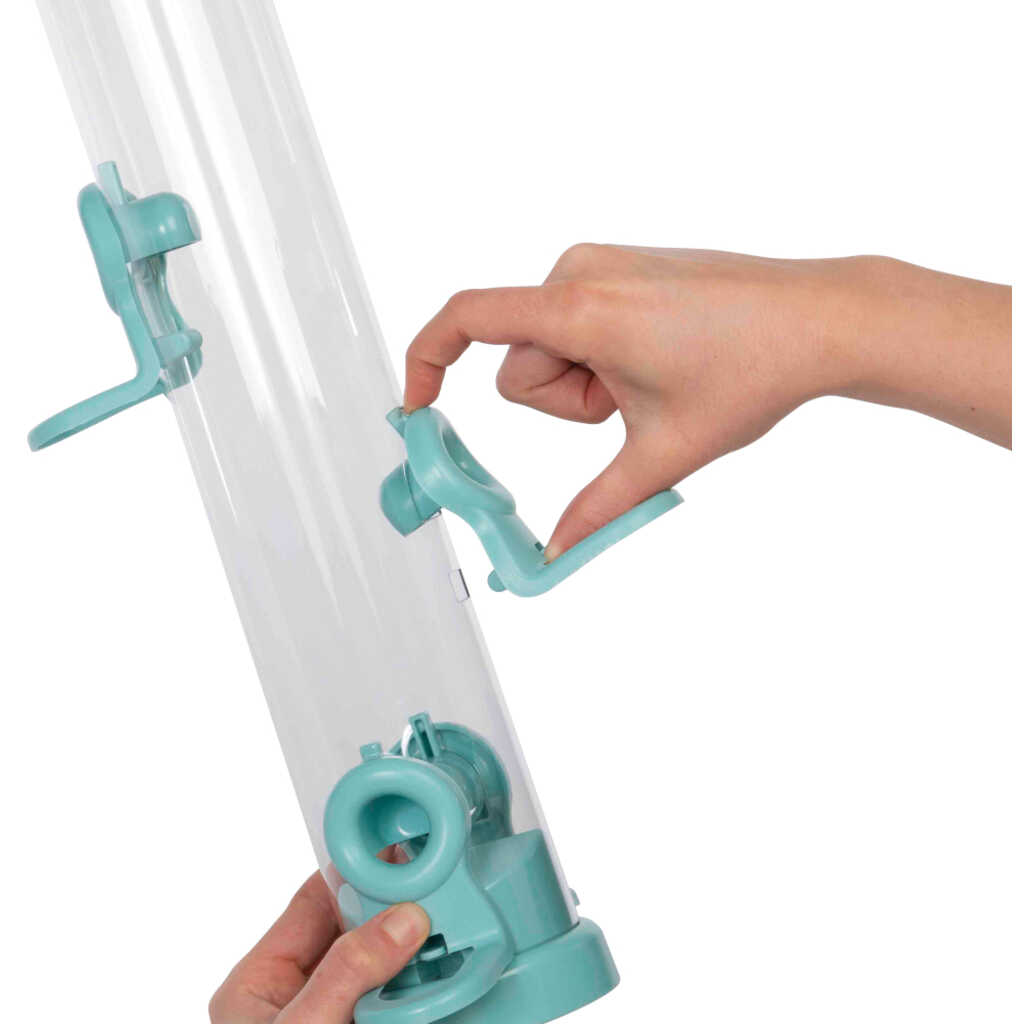FLO-S2B Comedero tubular de plástico 4 accesos color AQUA 4