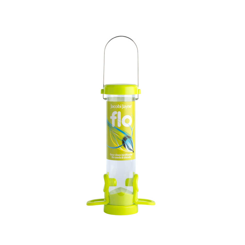 FLO-S1G Comedero tubular de plástico 2 accesos color LIME