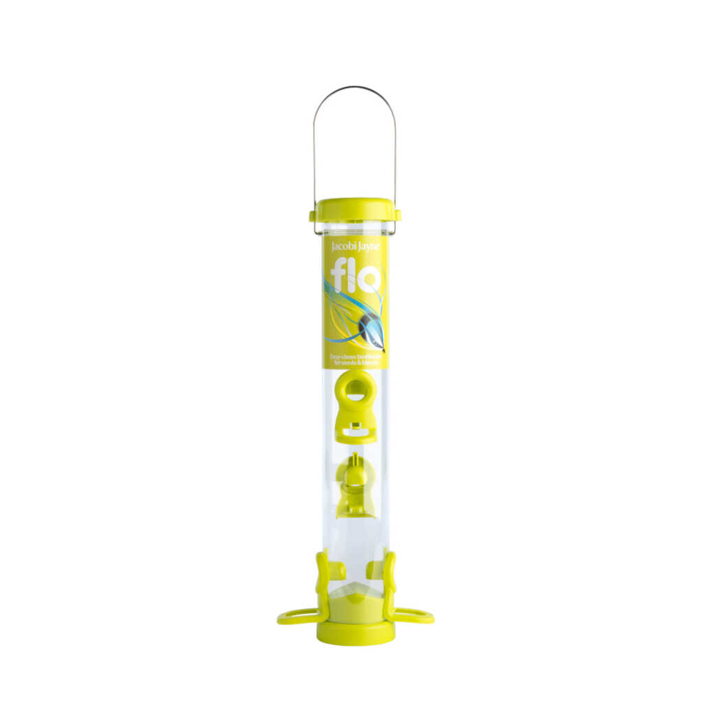 FLO-S2G Comedero tubular de plástico 4 accesos color LIME