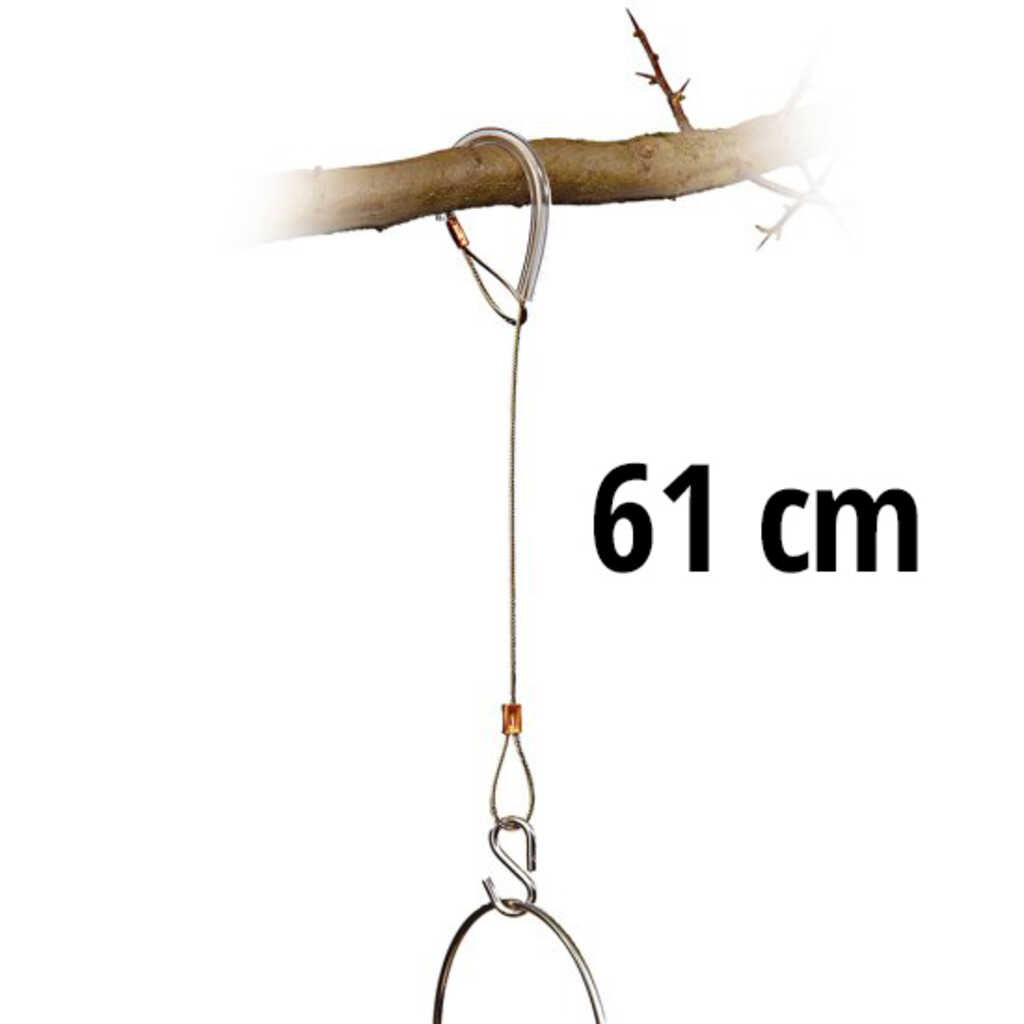 HR-3 Cable con gancho para colgar comederos o cajas nido en ramas, de 61cm