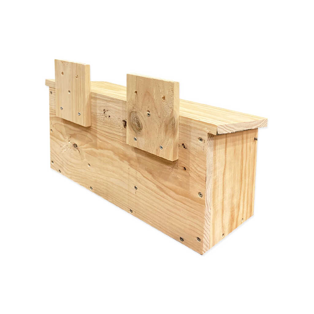 Caja nido de madera horizontal para gorrión común y molinero 3