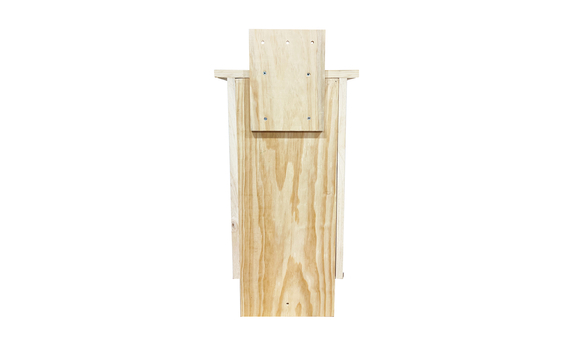 Caja nido de madera para murciélagos triple cavidad 3