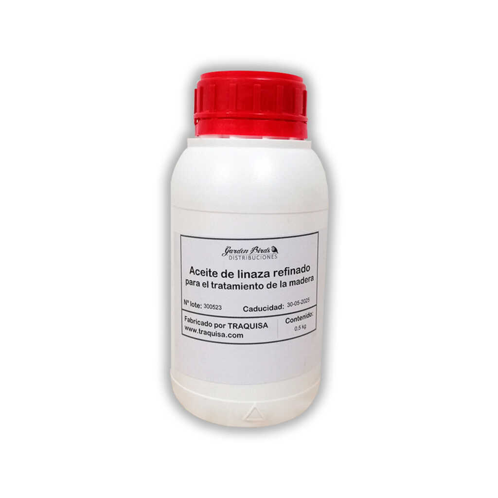 Aceite de linaza para el tratamiento de la madera en cajas nido y comederos 500ml