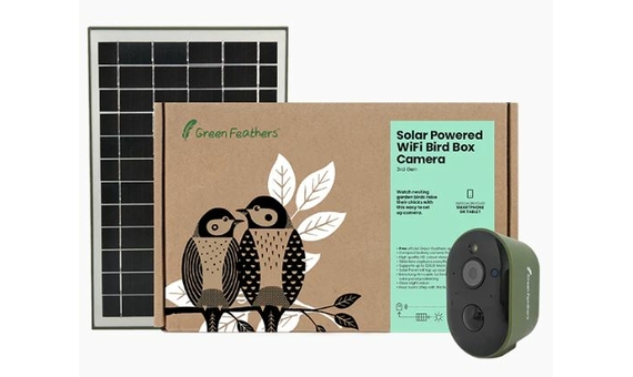 CÁMARA A COLOR Y VISIÓN INFRARROJA CON PANEL SOLAR Y CONEXIÓN WIFI PARA COLOCAR EN CAJAS NIDO Y JARDÍN