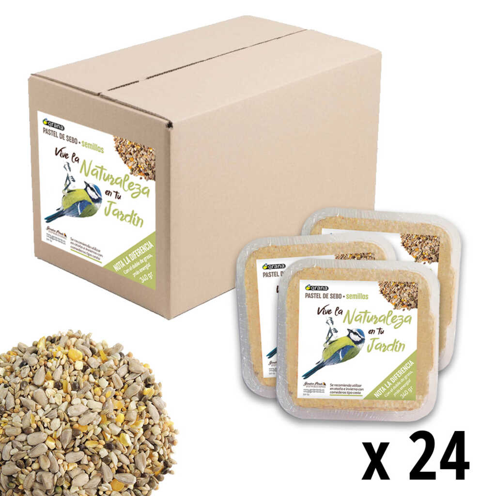 DIF-S24 Caja con 24 unidades del pastel de sebo con mezcla de semillas