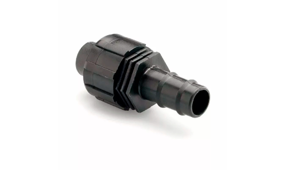 Enlace a tubo de goteo para cinta de riego de 16mm con cierre roscado