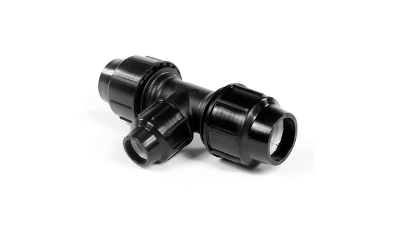 Te reducida 25-20mm fitting PE para tubería de 25mm