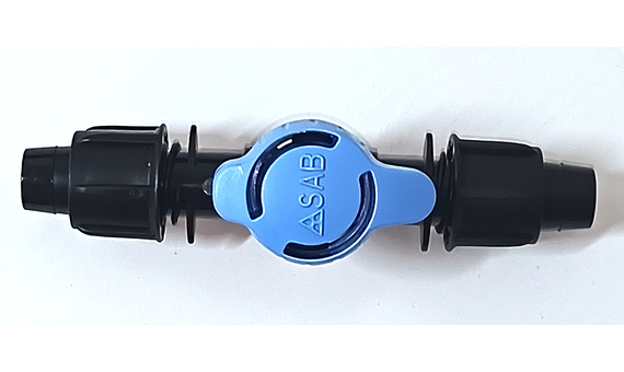 Válvula cinta-cinta para cinta de goteo 16mm con cierre roscado