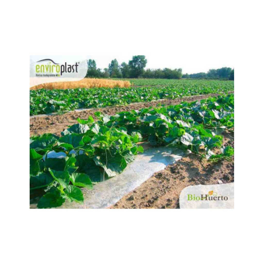 Acolchado biodegradable Enviroplast Negro 1,2x100m 3