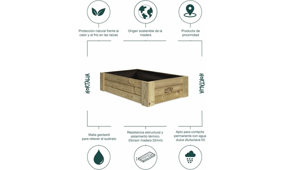 Cajón de cultivo Box L30 Hortalia 4