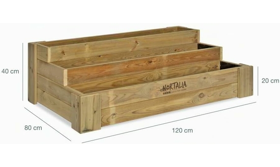 Cajón de cultivo Box Stairs 120 Hortalia 3