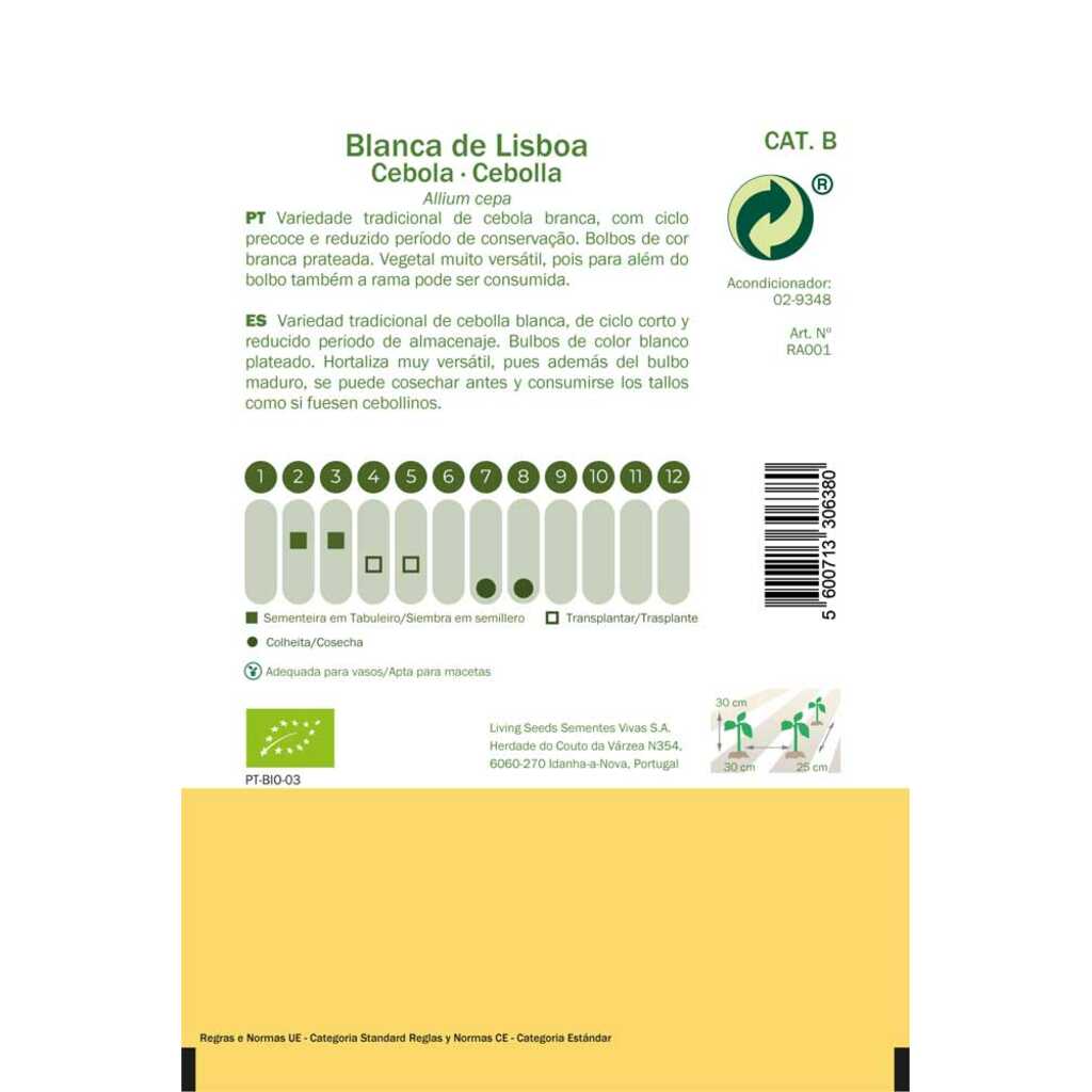 Semillas ecológicas de Cebolla Blanca de Lisboa_1