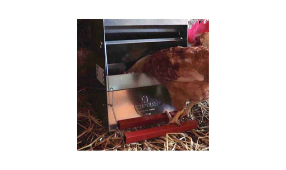 Comedero apertura mecánica para gallinas 12kg 3