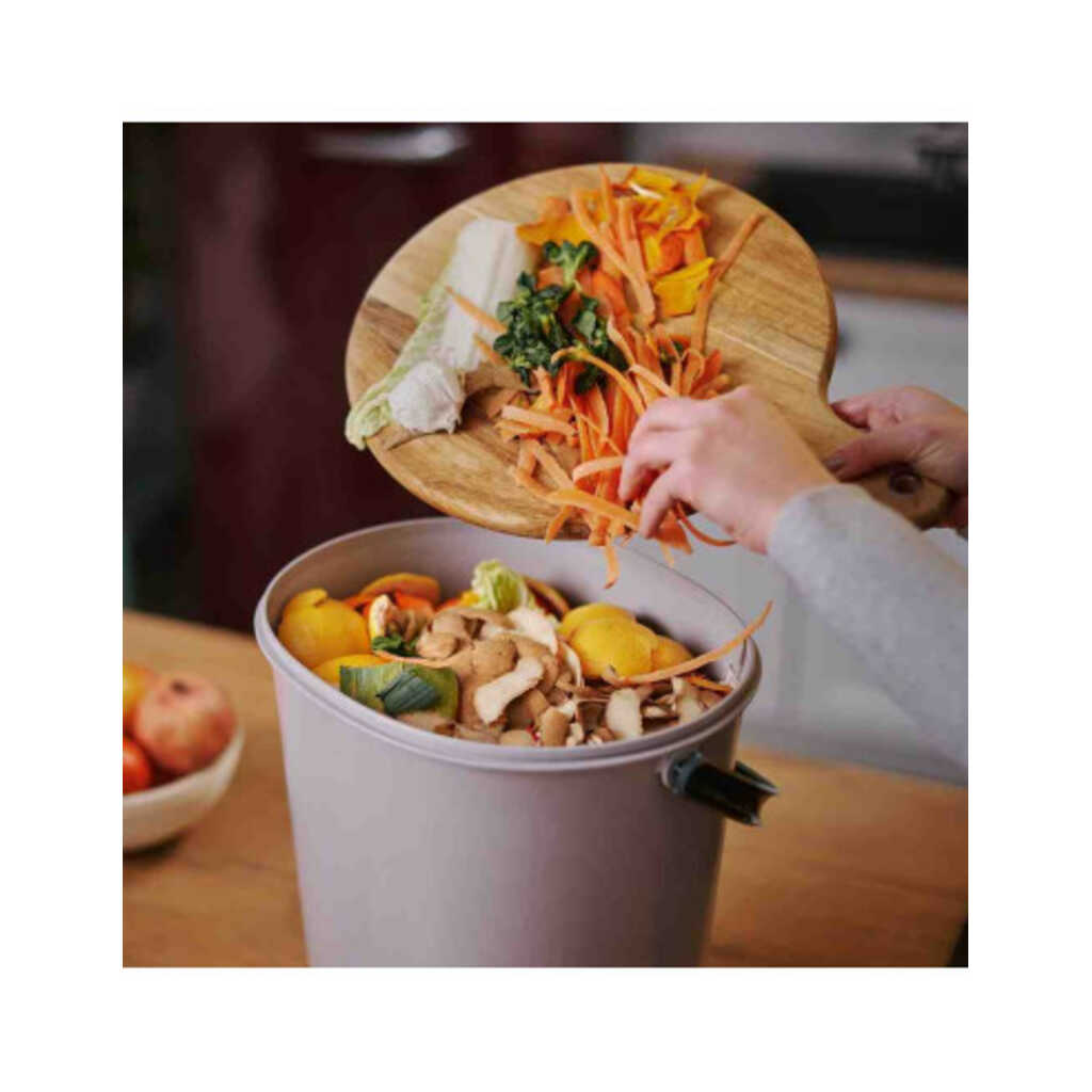 Cubo para compostaje Bokashi Orgánico Essential + base Gris_1