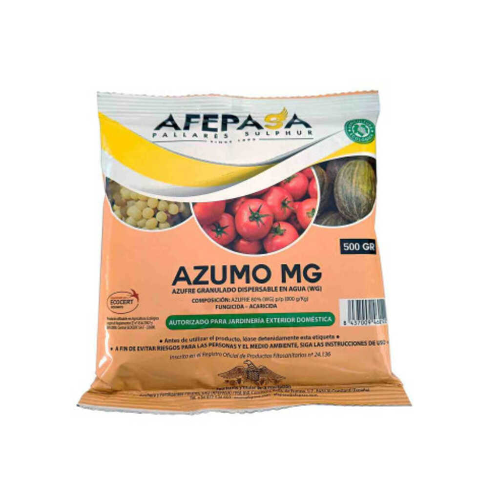 Fungicida acaricida Azufre mojable Azumo 500g Afepasa