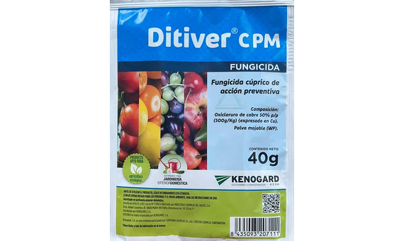 Fungicida oxicloruro de cobre Ditiver 40g