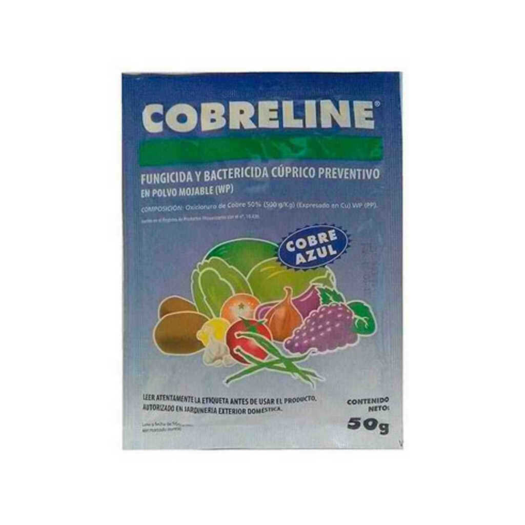 Fungicida y bactericida Cobreline (oxicloruro de cobre) 50g
