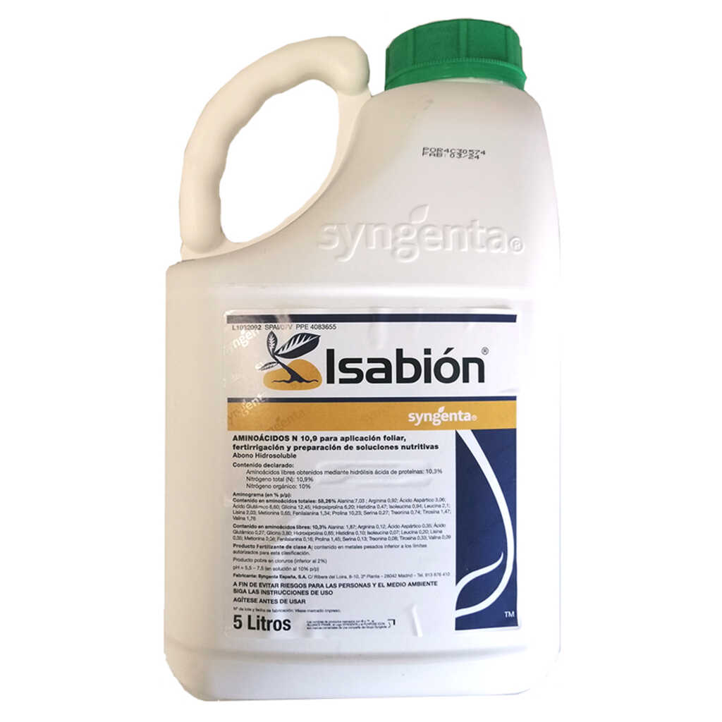 Isabión, nutriente biológico a base de aminoácidos y nitrógeno 5L