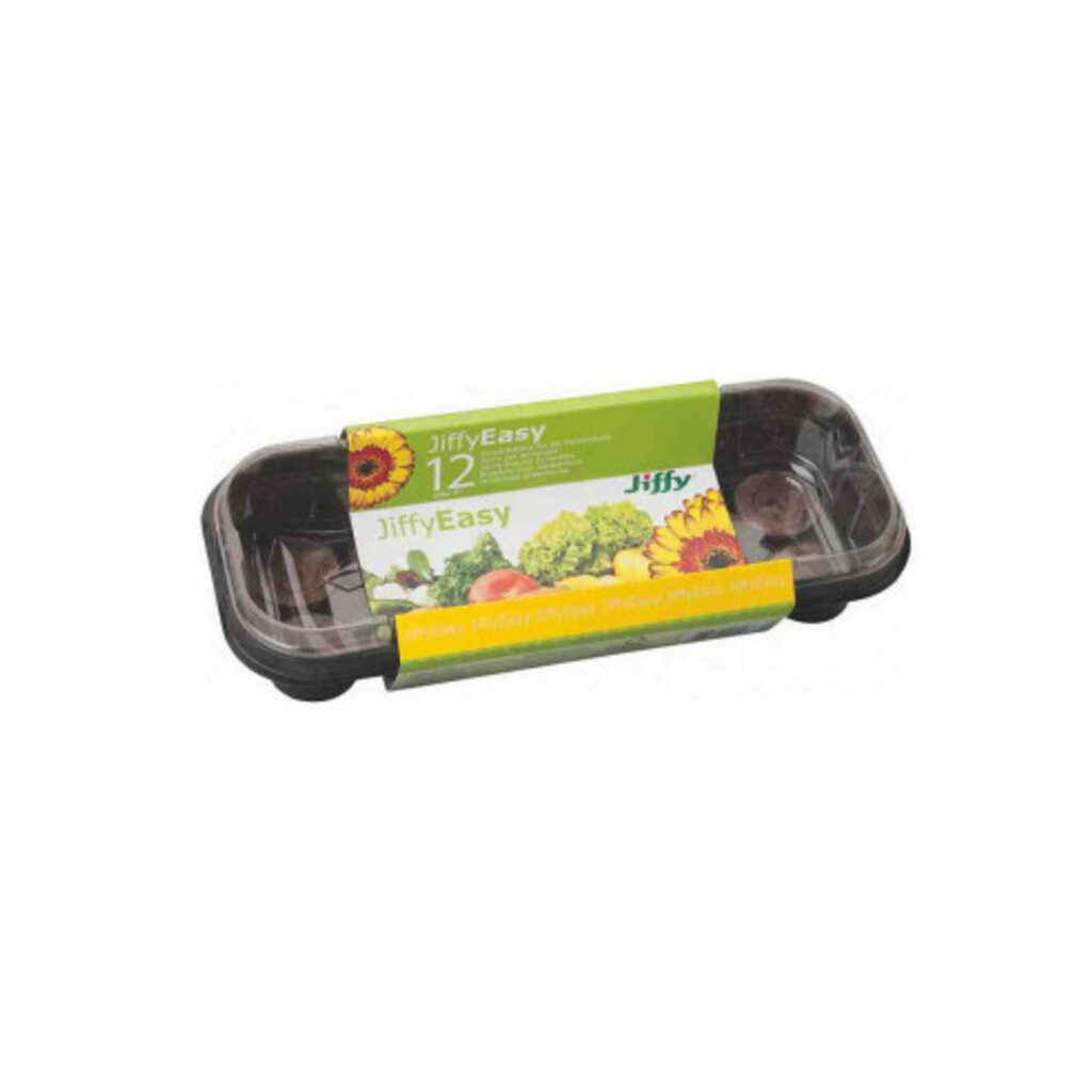 Jiffy-7 Easy Bandeja invernadero + 12 pastillas de sustrato