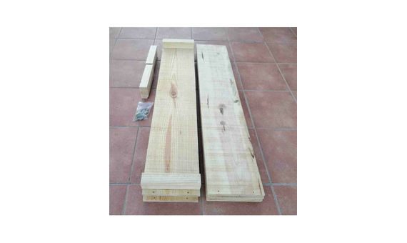 Kit Bancal elevado de madera 240x120x24cm 4