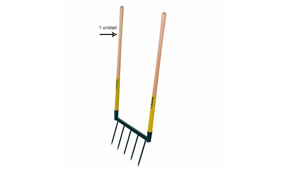 Mango de madera de recambio para horca de doble mango Biogrif